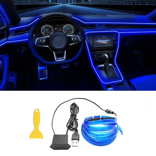 5M Car LED Strip Light – USB Neon Glow for Interior Decoration